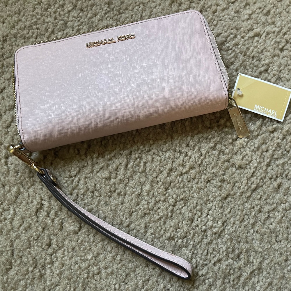 MK WALLET, phone holder, wristlet